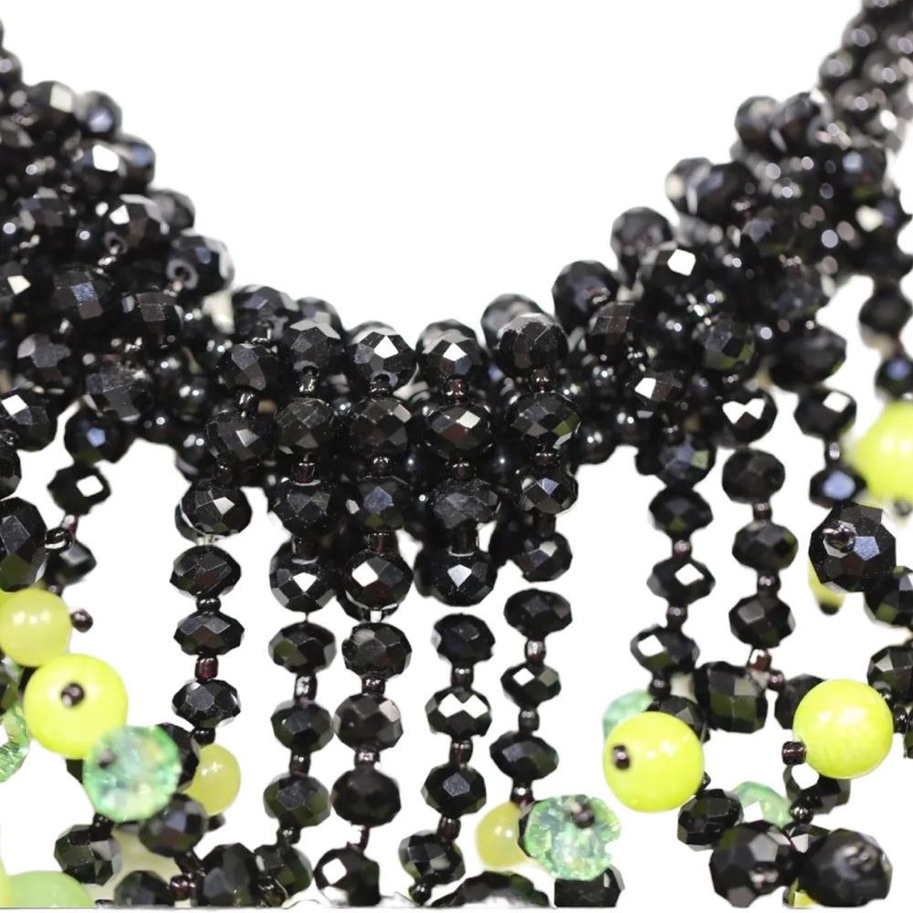 Handmade Kim Lou e Green Cluster Necklace - Picture 5 of 13